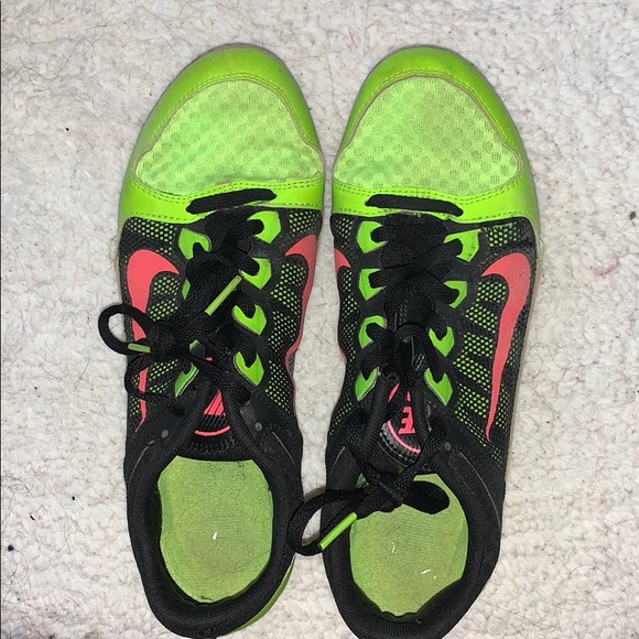 lime green and pink nikes